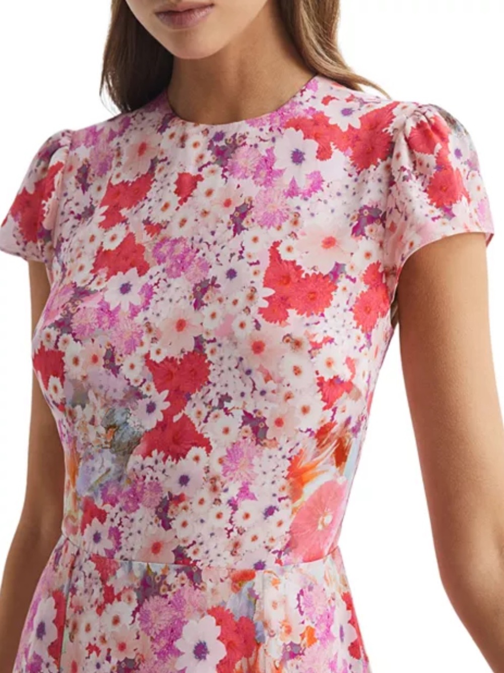 REISS Ivy Floral Ombré Midi Dress - Picture 9 of 15